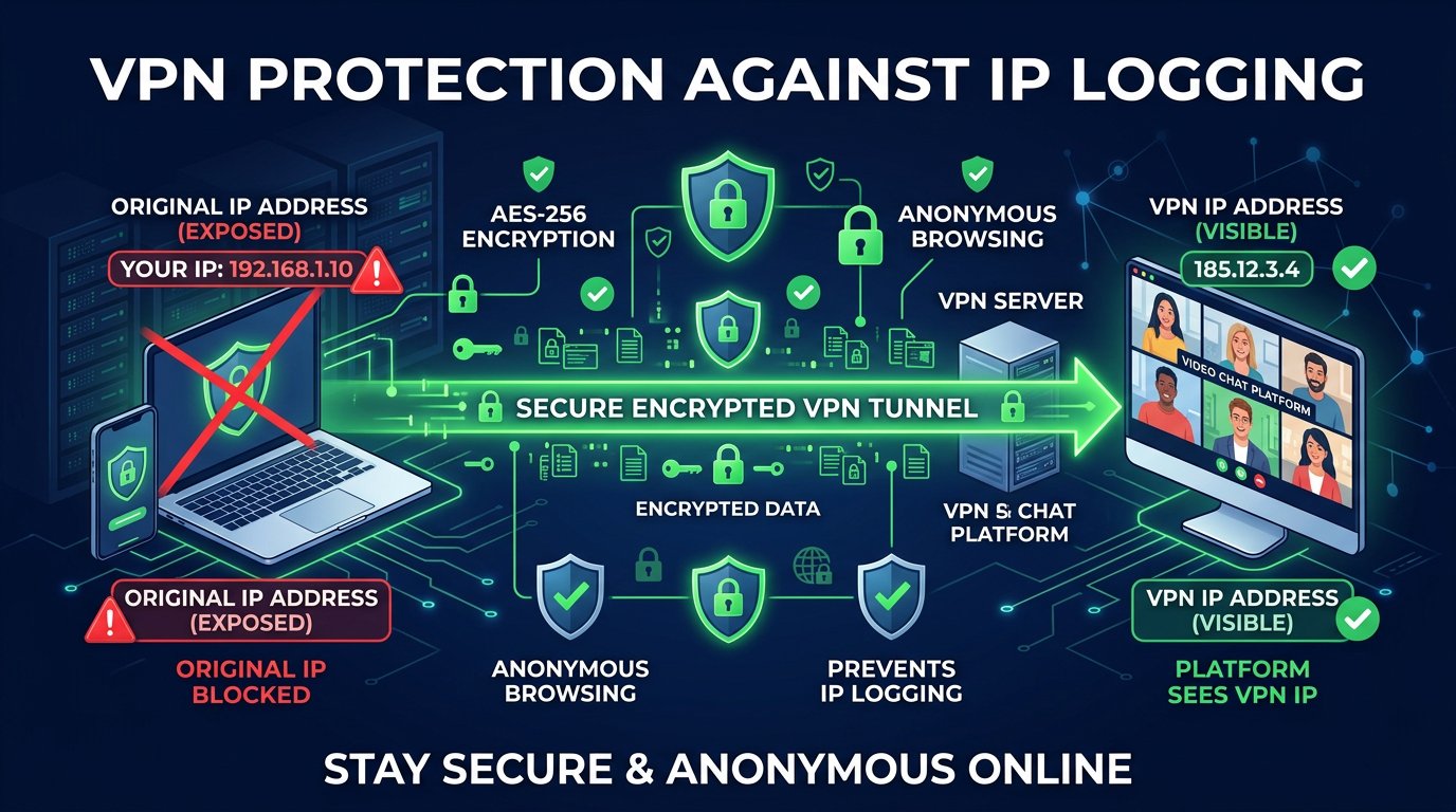 VPN protection against IP logging infographic