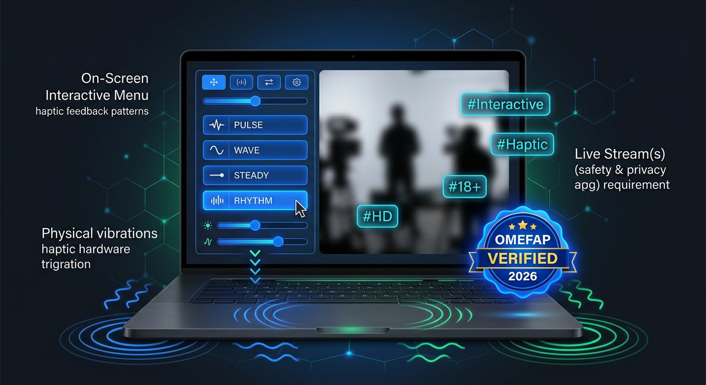 Infographic showing interactive cam tip menu triggering physical hardware vibrations on modern laptop in 2026