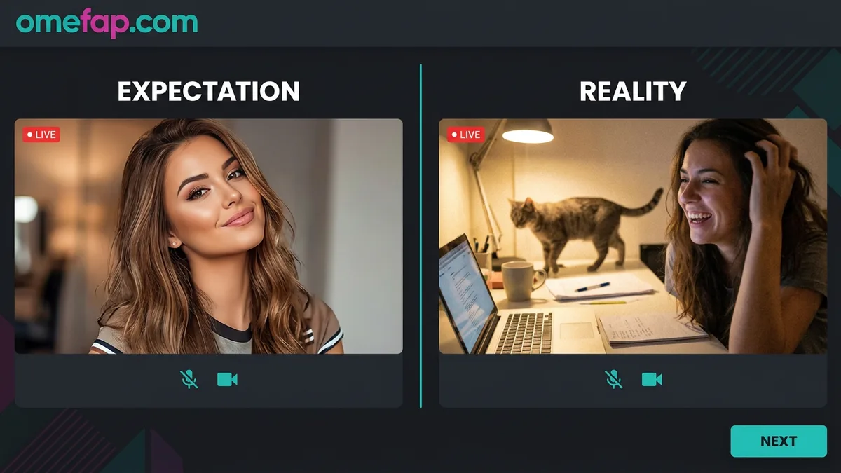 First random chat expectation versus reality